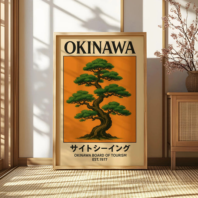 Japanese Retro Okinawa Travel Poster