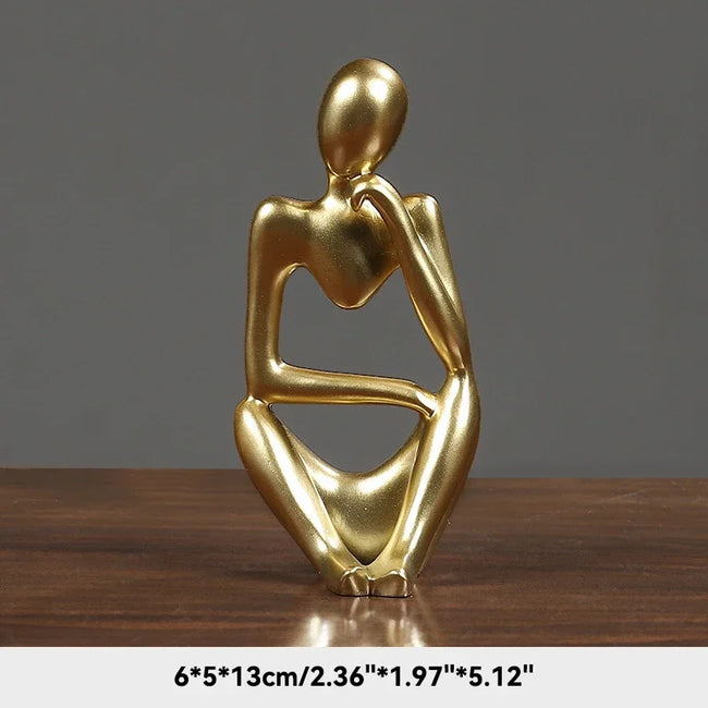 Sand Abstract Thinker Yoga Statue