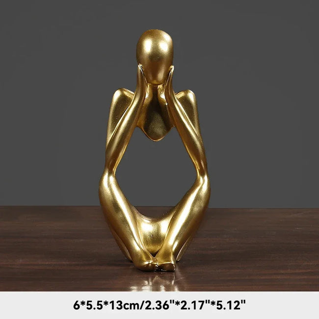 Sand Abstract Thinker Yoga Statue