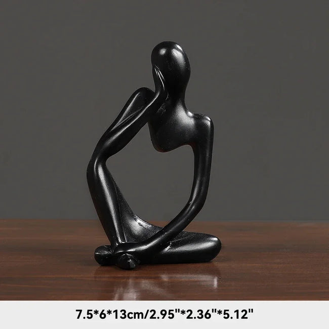 Sand Abstract Thinker Yoga Statue