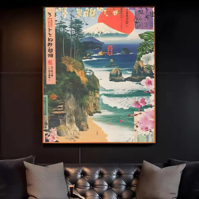 Japanese Vintage Landscape Art Poster