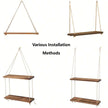 Wooden Hanging Swing Wall Shelf