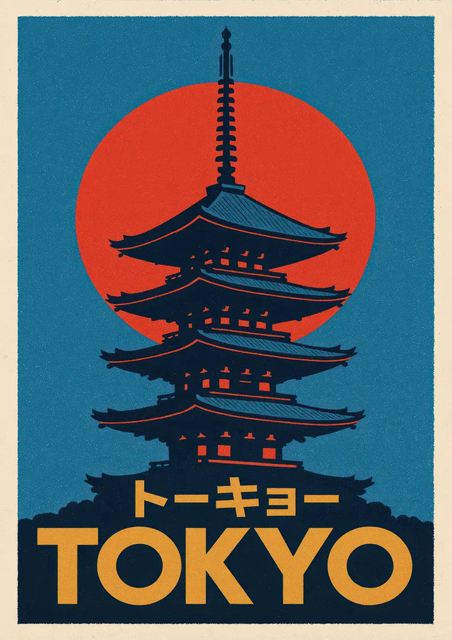 Vintage Japanese Travel Art Poster