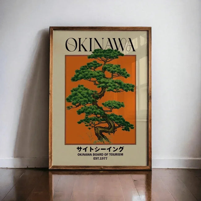 Japanese Retro Okinawa Travel Poster