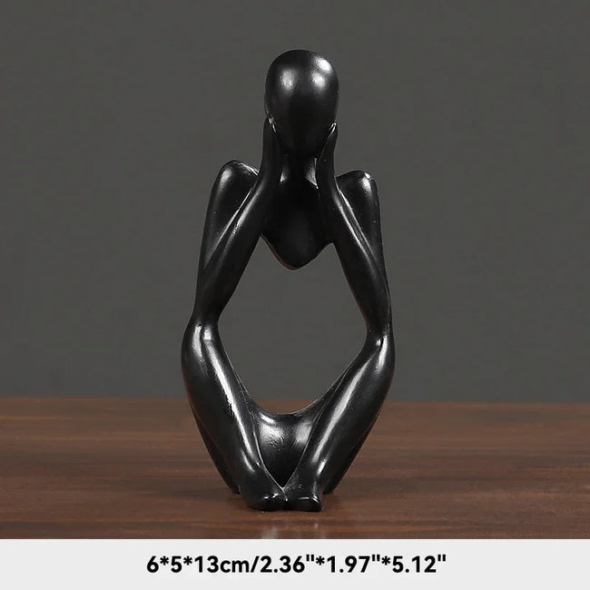 Sand Abstract Thinker Yoga Statue