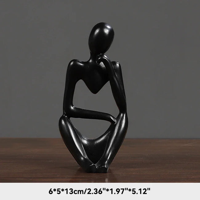 Sand Abstract Thinker Yoga Statue