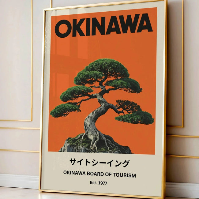 Japanese Retro Okinawa Travel Poster