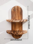 Boho Wooden Geometric Wall Shelf