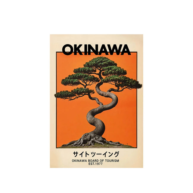 Japanese Retro Okinawa Travel Poster